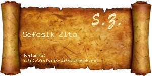 Sefcsik Zita névjegykártya